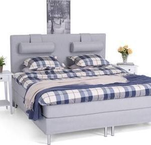 Jenkkisänky Doris 180 cm metallijaloilla harmaa