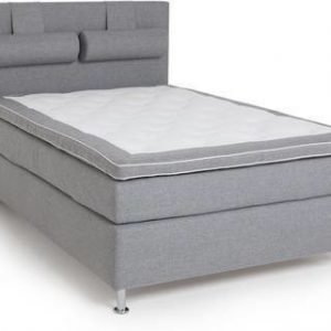 Jenkkisänky Juliaana Loisto 140x200 cm vaaleanharmaa/metalli