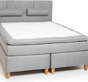 Jenkkisänky Juliaana Loisto 160x200 cm vaaleanharmaa/tammi