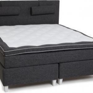 Jenkkisänky Juliaana Loisto 180x200 cm tummanharmaa/valkoinen