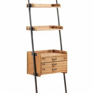 Julia Belamo Hylly Harmaata Metallia / Puuta Luonnonvärinen 67x200 Cm