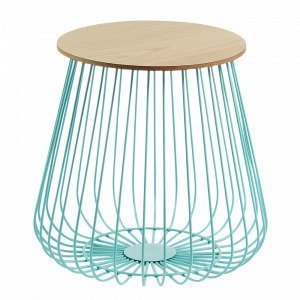 Julia Teamy Sivupöytä Harmaata Metallia / Mdf Levyä Luonnonvärinen