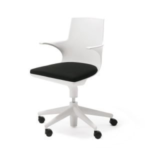 Kartell Spoon Chair Konttorituoli Valkoinen / Musta