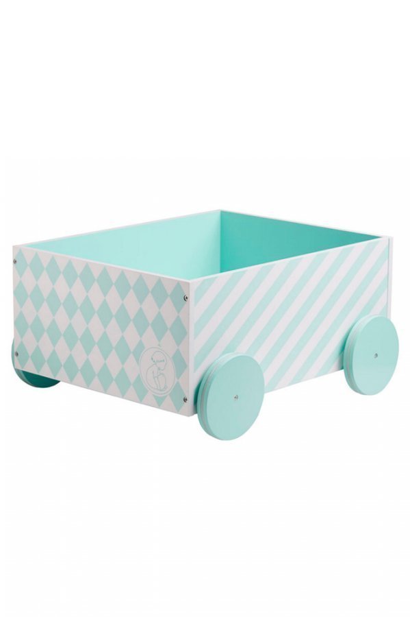 Kids Concept Pyörällinen Barnkammarboken Laatikko Minttu