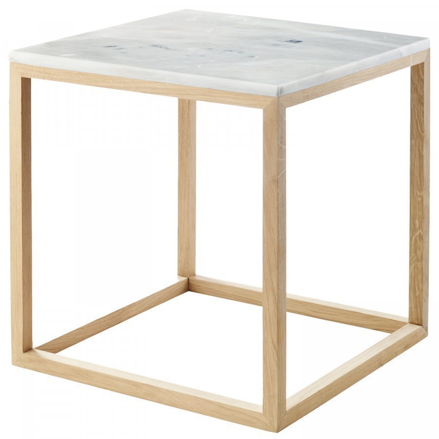 Kristina Dam The Cube Sivupöytä M Valkoinen Marmori / Tammi