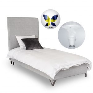 Lectus Curve Runkosänky Kova Vaaleanharmaa 90x200 Cm