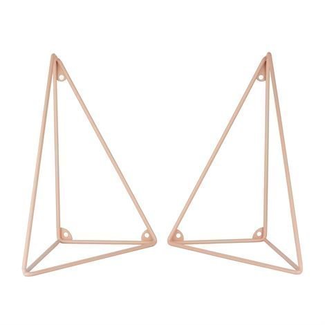 Maze Pythagoras Hyllynkannatin 2 kpl Vaaleanpunainen