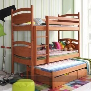 Meblobed 3-Osainen Kerrossänkysarja Mänty 80x180 Cm