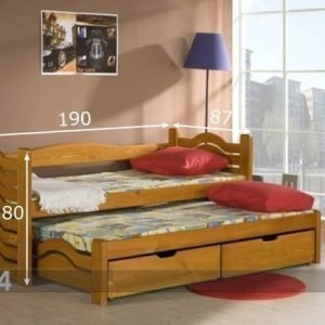 Meblobed Lasten Sänkysarja 2-Osainen Miko Mänty 80x180 Cm