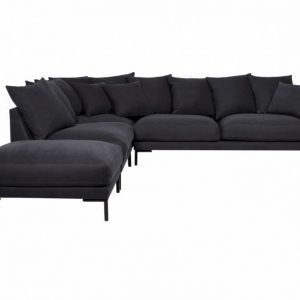 Mondial L-Sohva Vasen Tummanharmaa