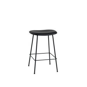 Muuto Fiber Tube Baarijakkara Musta Nahka / Musta