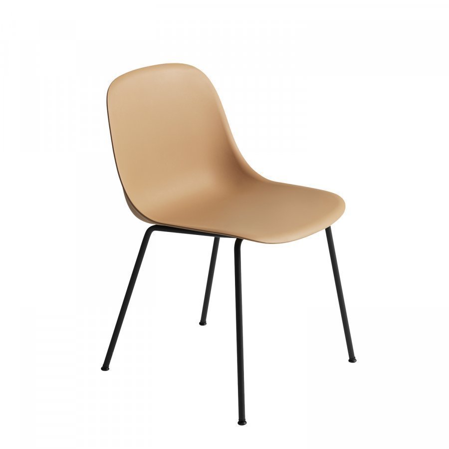 Muuto Fiber Tube Tuoli Okra / Musta