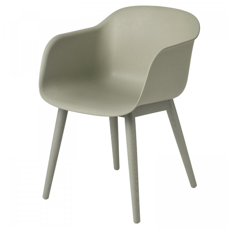 Muuto Fiber Wood Nojatuoli Vihreä