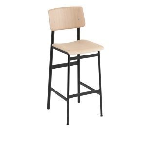 Muuto Loft Baarituoli H75 Musta / Tammi