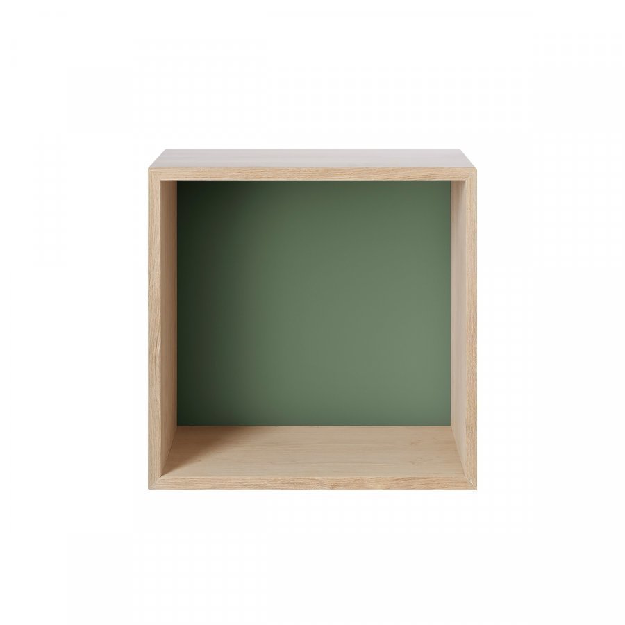 Muuto Mini Stacked 2.0 Hyllymoduuli Keskikokoinen Tammi / Vihreä