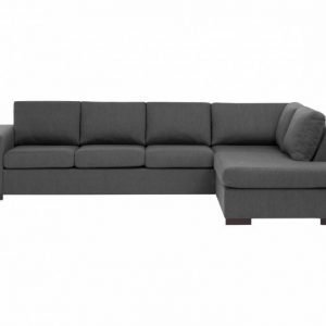 New YORK Large L-Sohva Oikea Tummanharmaa