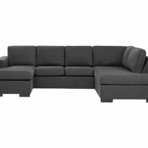 New YORK Large U-Sohva Tummanharmaa