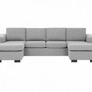 New YORK Tupladivaanisohva Vaaleanharmaa