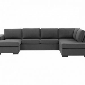 New YORK XL U-Sohva Oikea Tummanharmaa