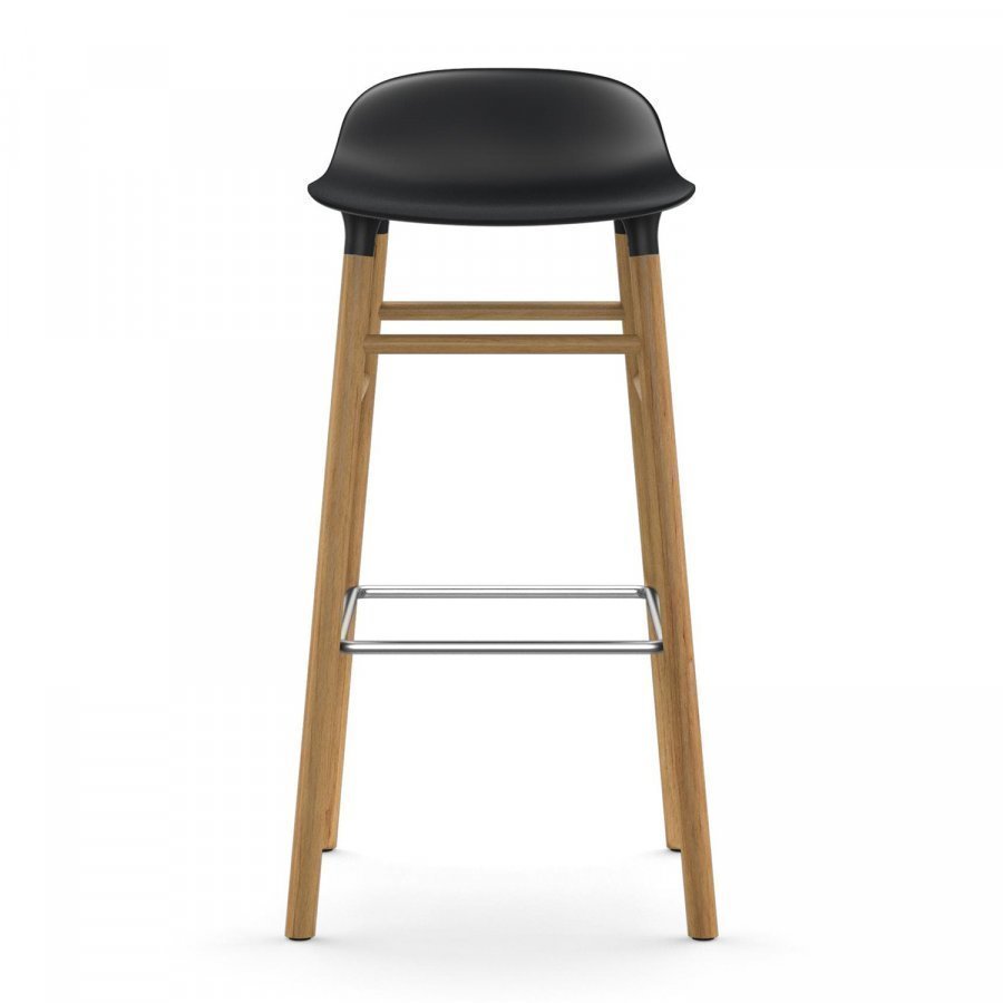 Normann Copenhagen Form Baarituoli Musta / Tammi 75 Cm