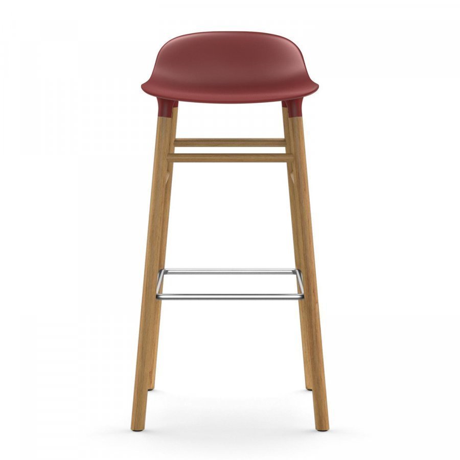 Normann Copenhagen Form Baarituoli Punainen / Tammi 75 Cm