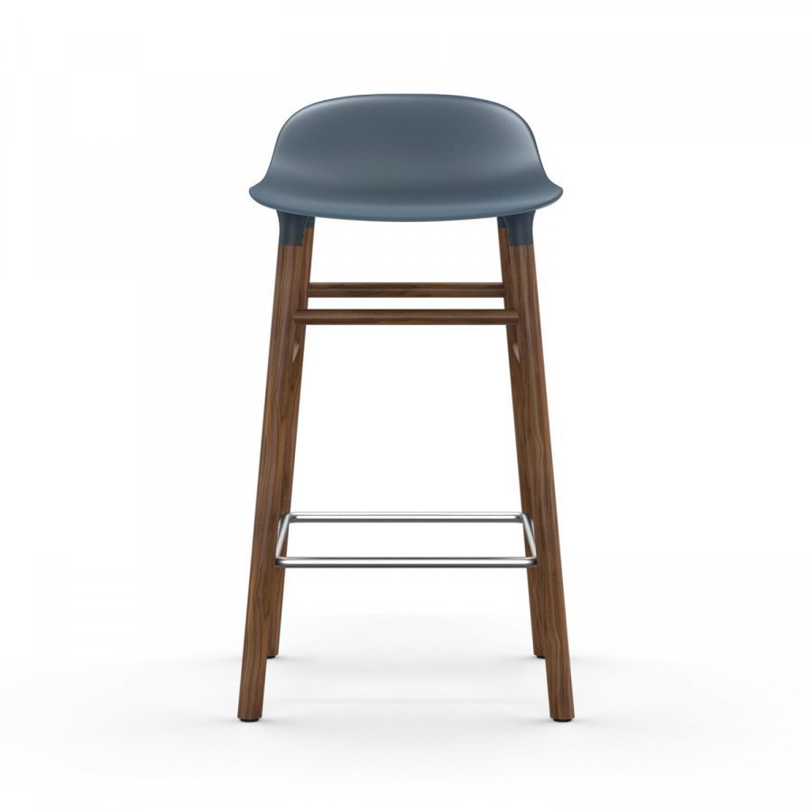 Normann Copenhagen Form Baarituoli Sininen / Saksanpähkinä 65 Cm