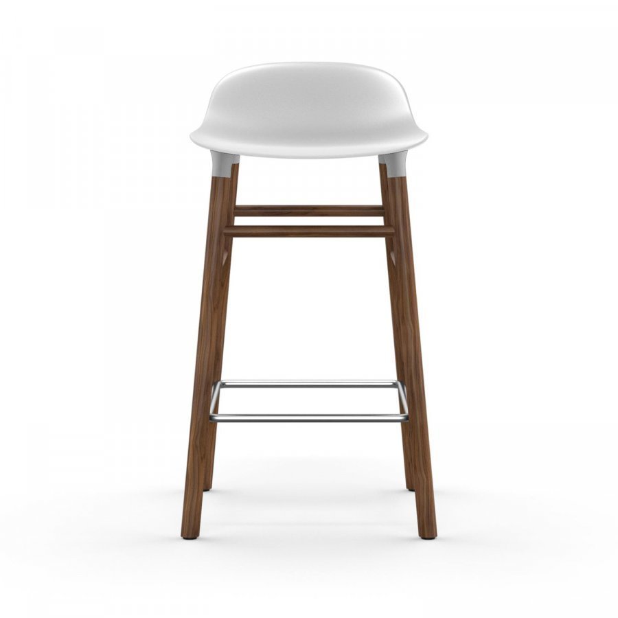 Normann Copenhagen Form Baarituoli Valkoinen / Saksanpähkinä 65 Cm