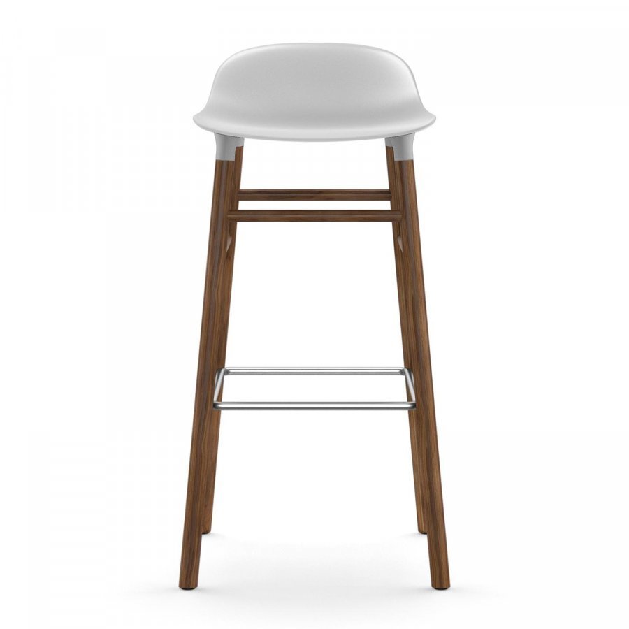 Normann Copenhagen Form Baarituoli Valkoinen / Saksanpähkinä 75 Cm