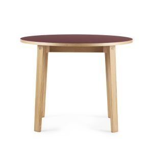 Normann Copenhagen Slice Linoleum Pöytä Burgundy Ø95 Cm