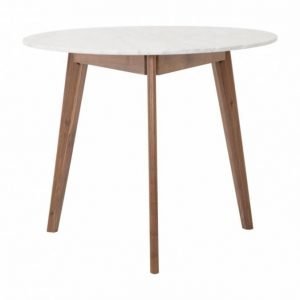 Oli Pöytä 90 Marmori/Saksanpähkinä
