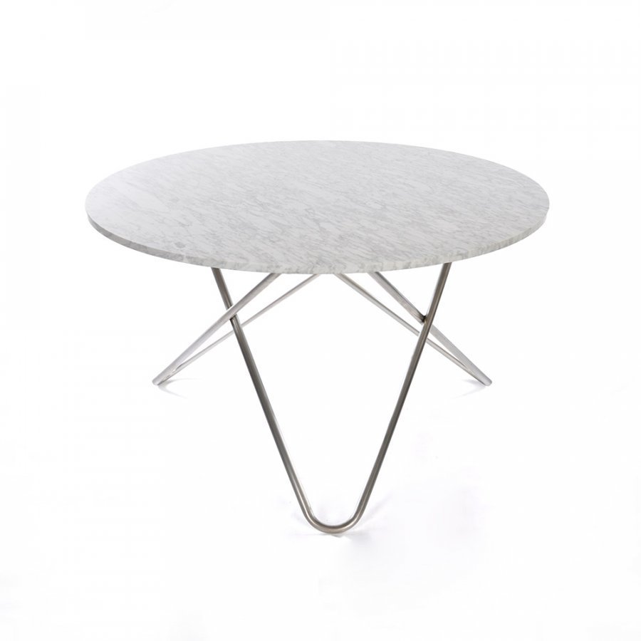 Ox Denmarq Big O Pöytä Valkoinen Marmori / Teräs