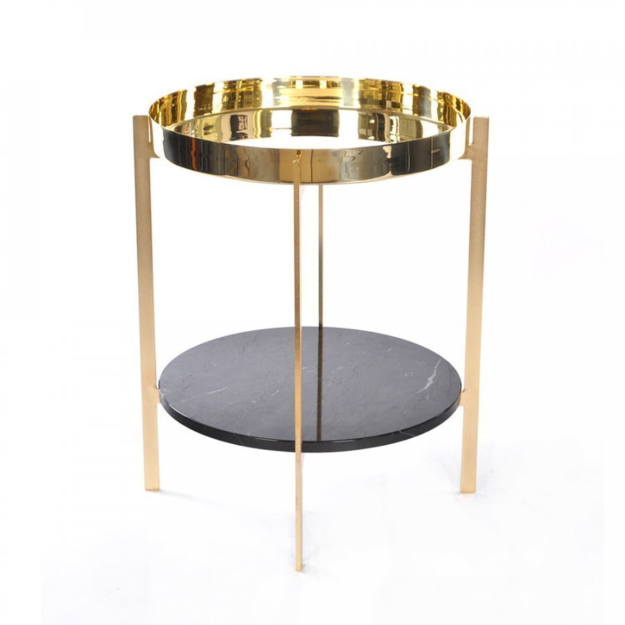 Ox Denmarq Deck Sivupöytä Musta Marmori / Messinki