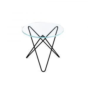 Ox Denmarq Mini O Sivupöytä Musta / Kirkas Lasi