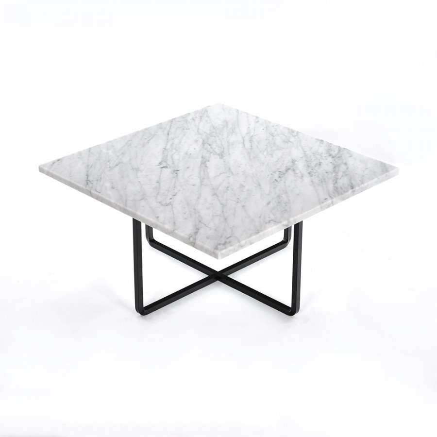 Ox Denmarq Ninety Sohvapöytä Valkoinen Marmori / Musta 60x60 Cm