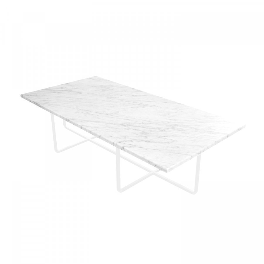 Ox Denmarq Ninety Sohvapöytä Valkoinen Marmori / Valkoinen 120x60 Cm