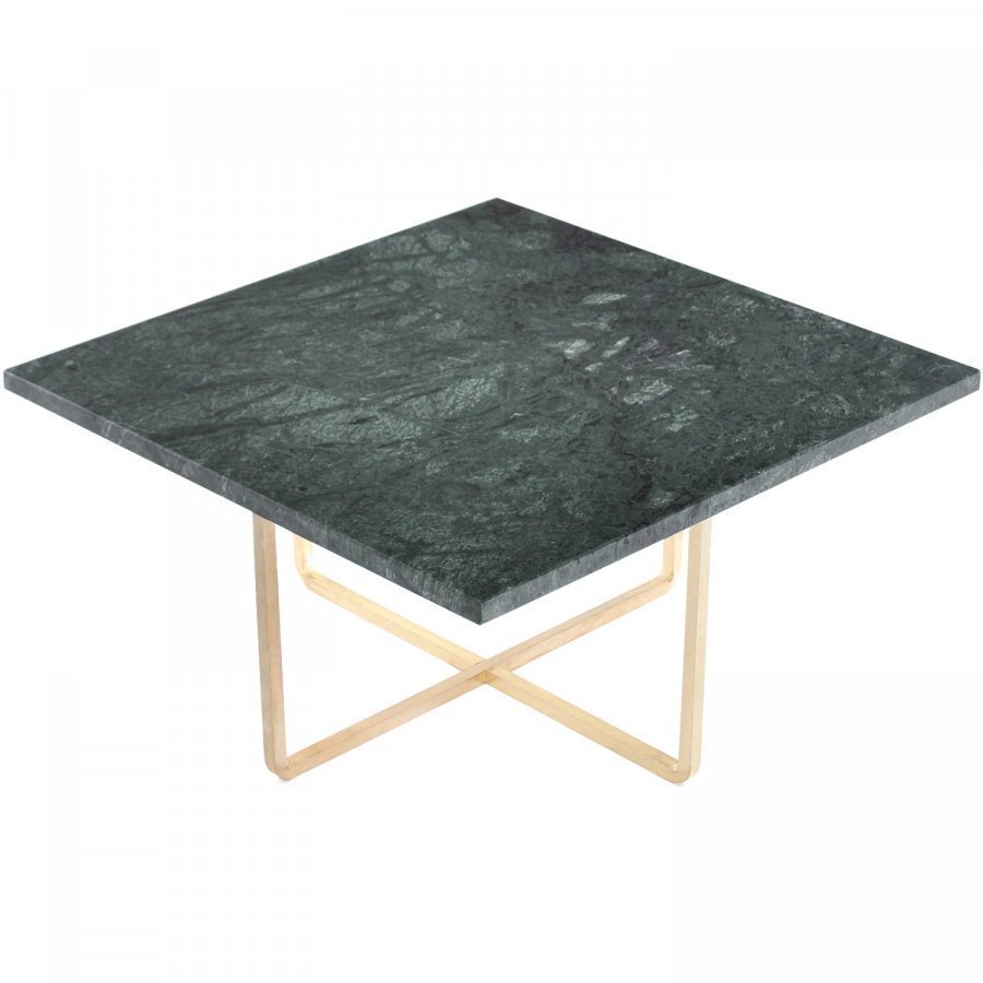 Ox Denmarq Ninety Sohvapöytä Vihermarmori / Messinki 60x60x30 Cm