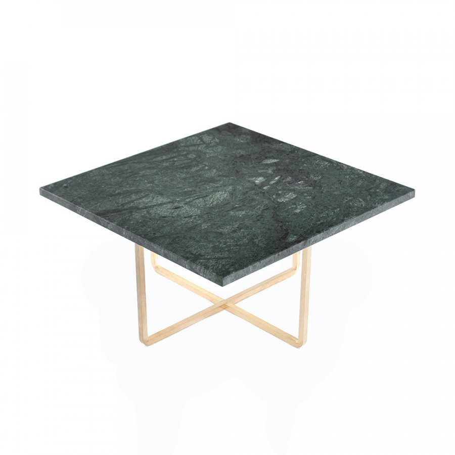 Ox Denmarq Ninety Sohvapöytä Vihreä Marmori / Messinki 60x60 Cm