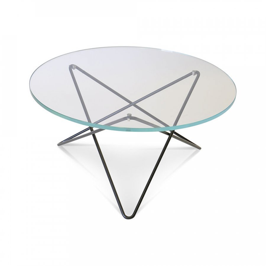 Ox Denmarq O Sohvapöytä Musta / Kirkas Lasi