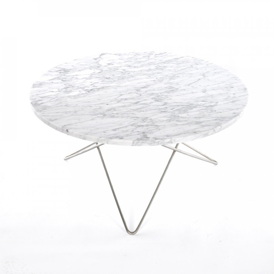 Ox Denmarq O Sohvapöytä Valkoinen Marmori / Teräs