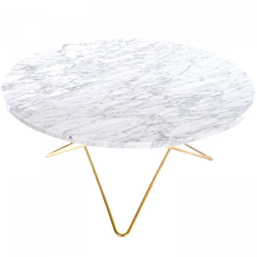 Ox Denmarq O Sohvapöytä Valkomarmori / Messinki