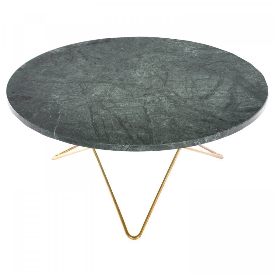 Ox Denmarq O Sohvapöytä Vihreä Marmori / Messinki