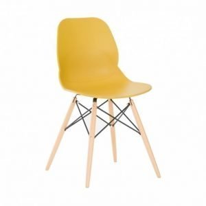 Rana Tuoli Keltainen/Puujalat