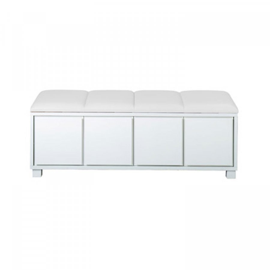 Scherlin Penkki 6 Valkoinen Lakka Valkoinen Nahka