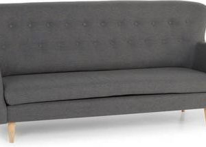 Sohva Katri kolmen istuttava tummanharmaa