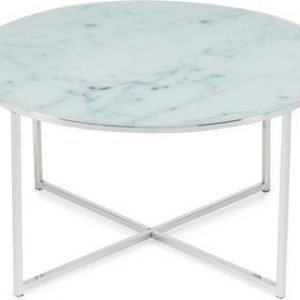 Sohvapöytä Nanne Ø 80 cm lasimarmori/kromi