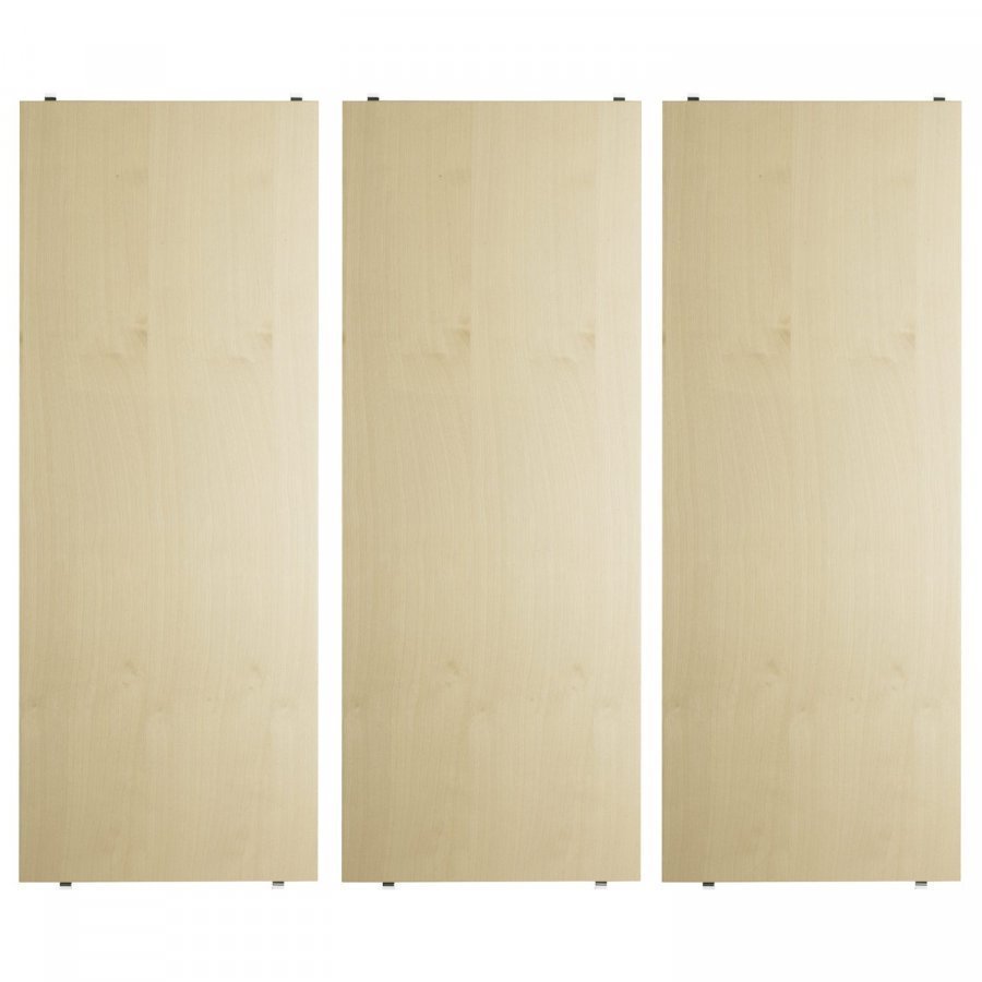 String Hyllytaso Musta Saarni 58x30 Cm 3 Kpl