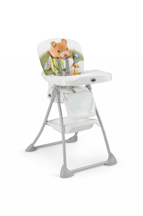 Syöttätuoli Valkoinen Pehmuste + Nalle