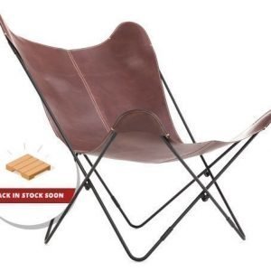 TAITETTAVA LEPAKKOTUOLI BLACK FRAME NAHKAPÄÄLLINEN