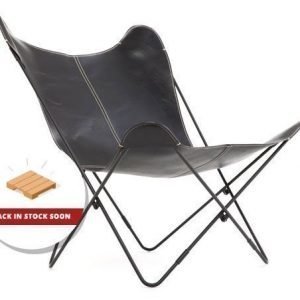 TAITETTAVA LEPAKKOTUOLI BLACK FRAME NAHKAPÄÄLLINEN