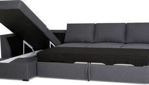 Vuodesohva Maria neljän istuttava L-sohva vasen kappatyynyillä tummanharmaa